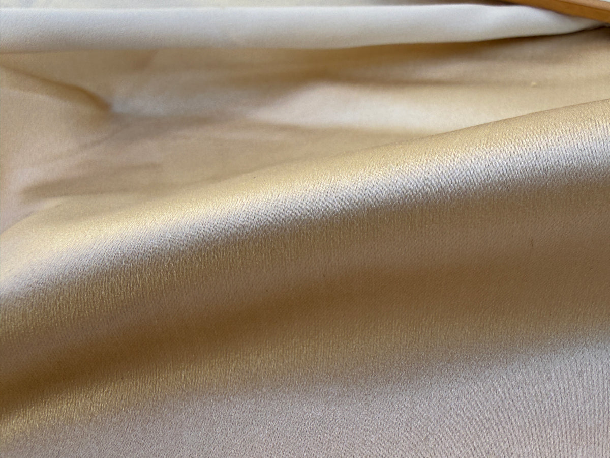 Royal Satin Vanilla Cream White Silk Cotton Heavy Satin Upholstery Rated Special Order