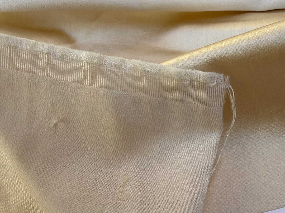 Royal Satin Vanilla Cream White Silk Cotton Heavy Satin Upholstery Rated Special Order