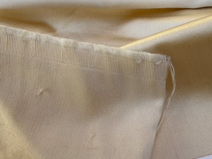 Royal Satin Vanilla Cream White Silk Cotton Heavy Satin Upholstery Rated Special Order