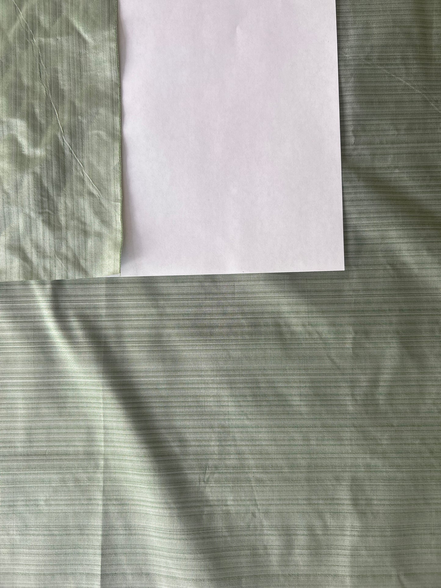 By yard Silver Creek Strie 100% Silk Taffeta Italian Silk Sage Green MSRP USD 308/Y
