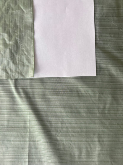 By yard Silver Creek Strie 100% Silk Taffeta Italian Silk Sage Green MSRP USD 308/Y