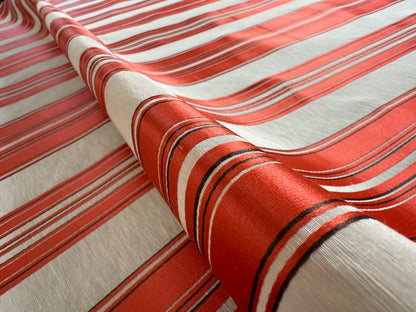 Brunschwig &amp; Fils Vilmorin Satin Stripe Coral Red Pink MSRP USD 290/y by yard