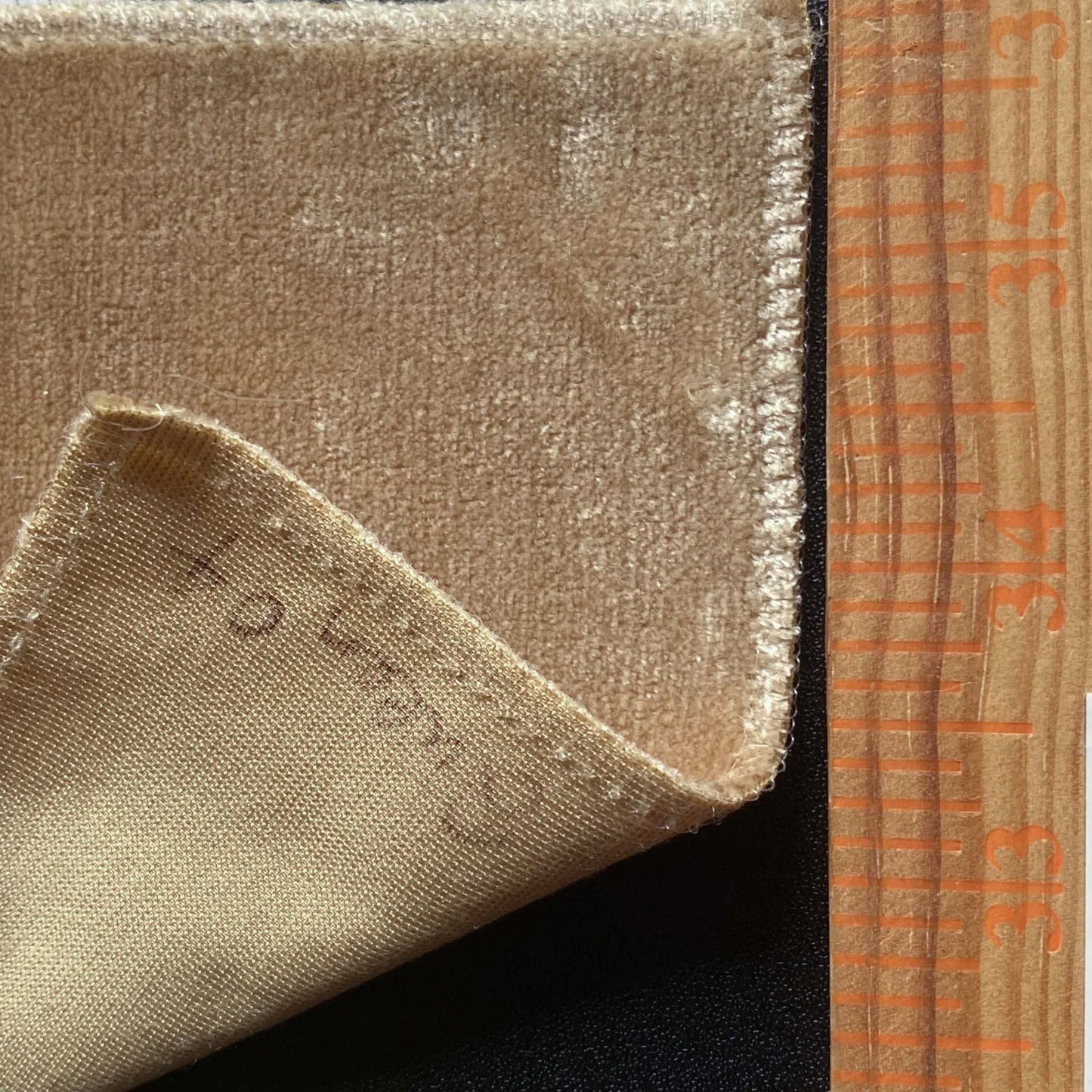 Queen's Silk Velvet Golden Moleskin Gold Brown Radiance Highest Quality Heavy 39,000+ martindale MSRP USD 728/Yard