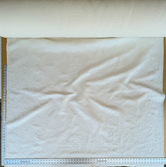 Clarence House Conchiglia Matalesse Pure White Ivory 100% Cotton Nautical Seashell Coral Reef Ocean Life