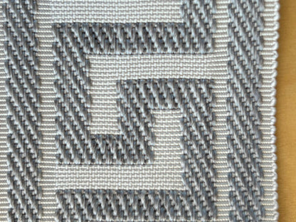 Scalamandre Trim Cascade Gray on Cream  gimps braids 100% Silk Greek key Geometric MSRP USD90/y