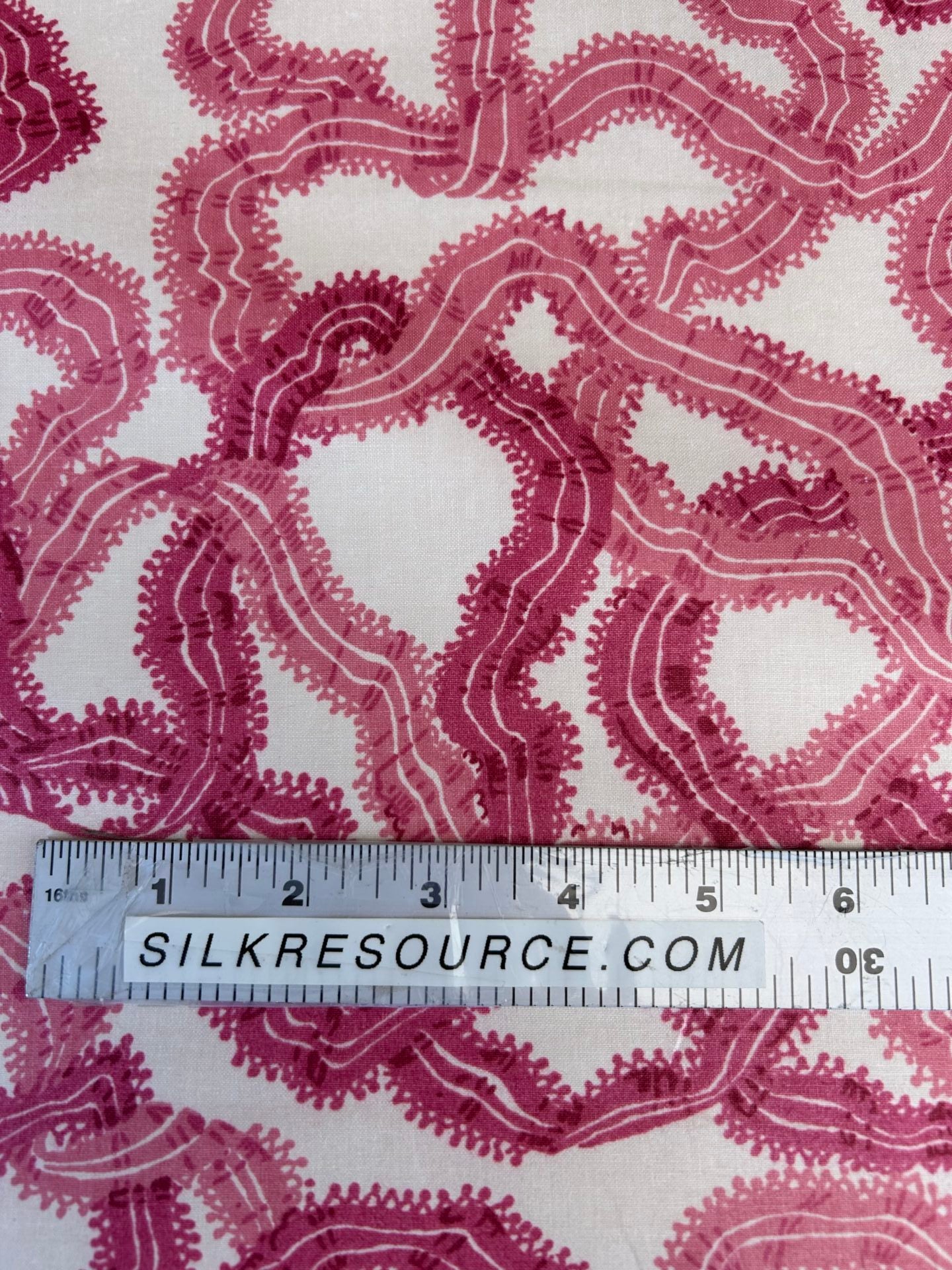 By yard Ribbons for Eliza British Chintz Pink and Red on White MSRP 245/Yard