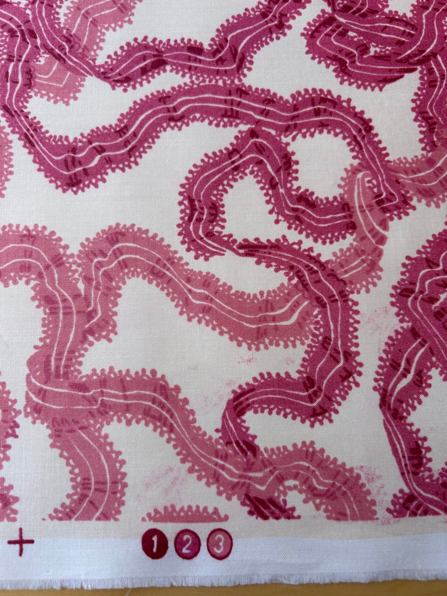 By yard Ribbons for Eliza British Chintz Pink and Red on White MSRP 245/Yard