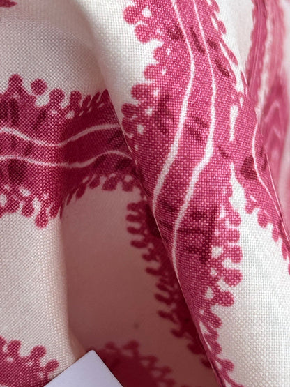 By yard Ribbons for Eliza British Chintz Pink and Red on White MSRP 245/Yard