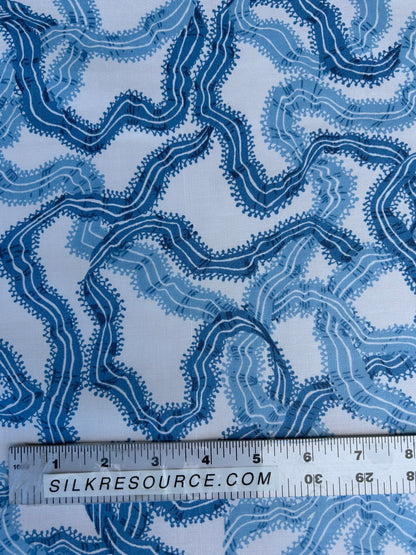 By yard Ribbons for Eliza British Chintz Sky Blue on White MSRP 245/Yard