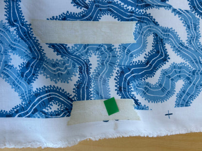 By yard Ribbons for Eliza British Chintz Sky Blue on White MSRP 245/Yard