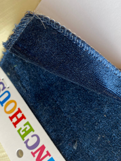 Clarence House Traviata Cadet Blue Silk Velvet Grospoint Woven Solid - Blue