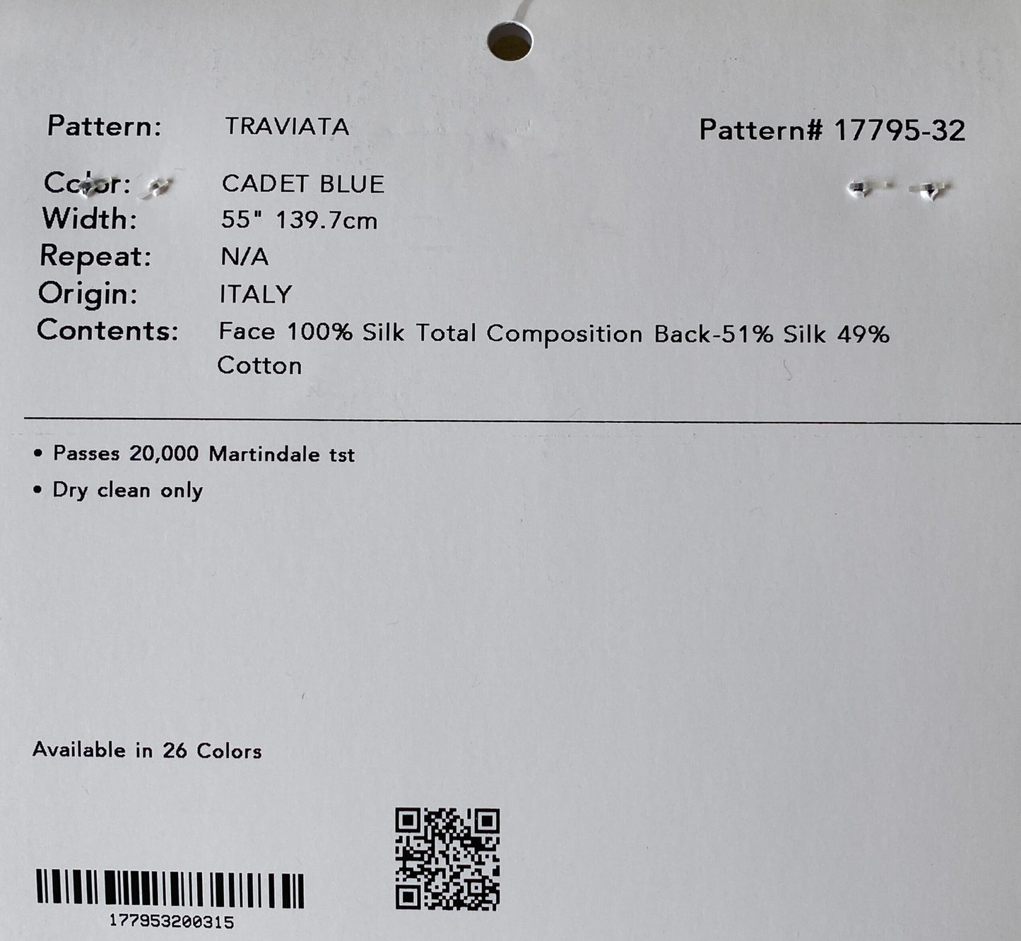 Clarence House Traviata Cadet Blue Silk Velvet Grospoint Woven Solid - Blue