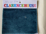 Clarence House Traviata Admiral Blue Silk Velvet Grospoint Woven Solid - Blue
