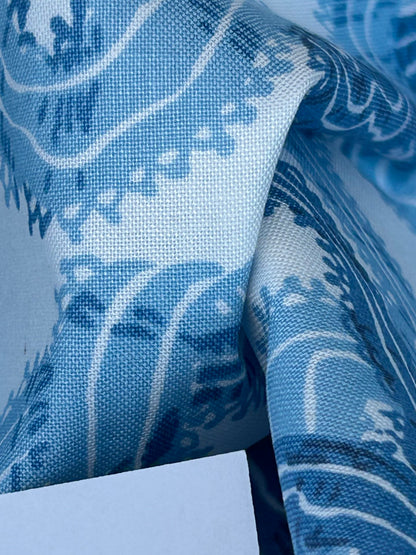 By yard Ribbons for Eliza British Chintz Sky Blue on White MSRP 245/Yard