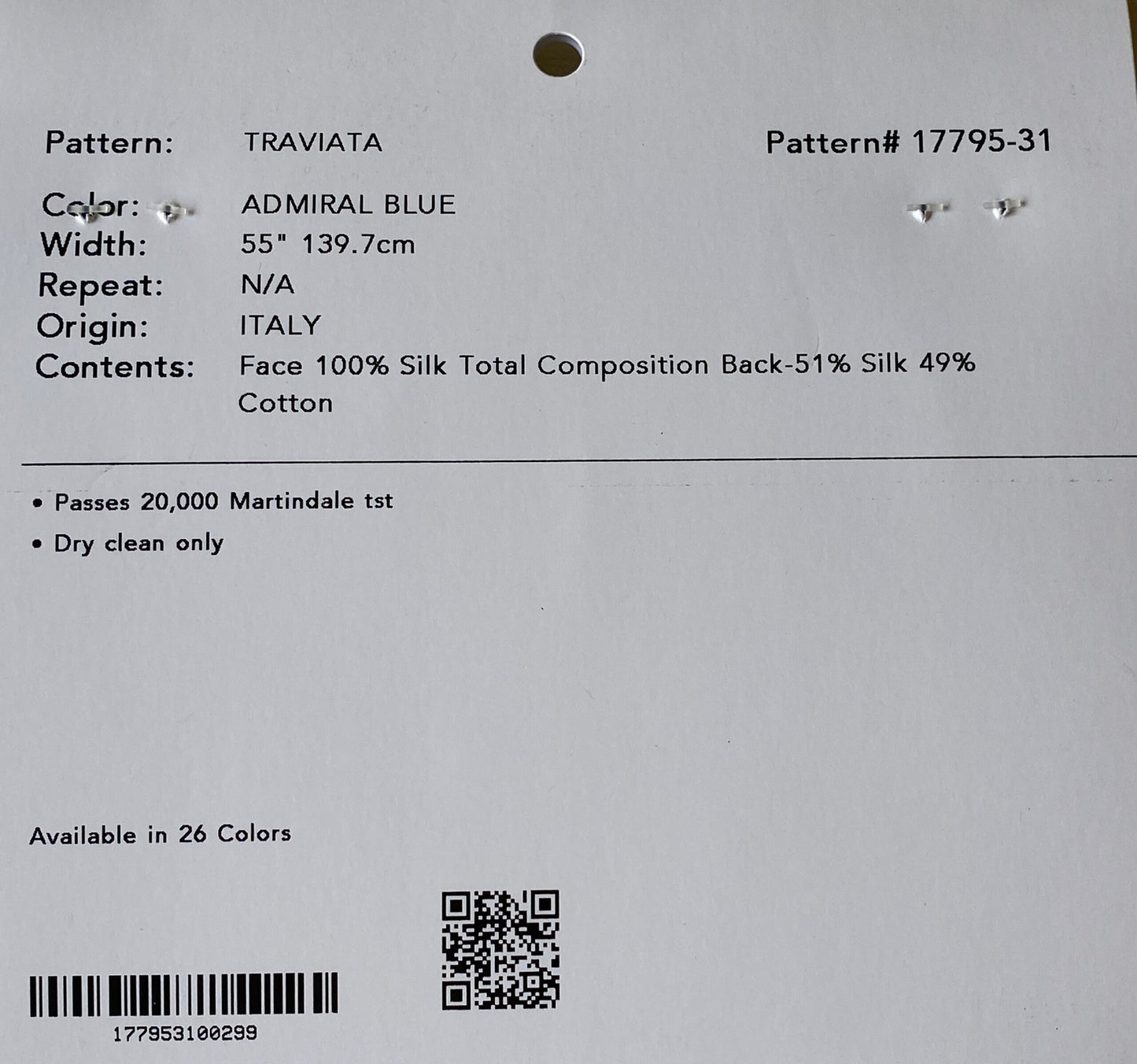 Clarence House Traviata Admiral Blue Silk Velvet Grospoint Woven Solid - Blue