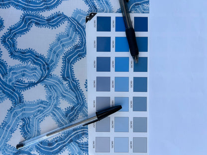 By yard Ribbons for Eliza British Chintz Sky Blue on White MSRP 245/Yard