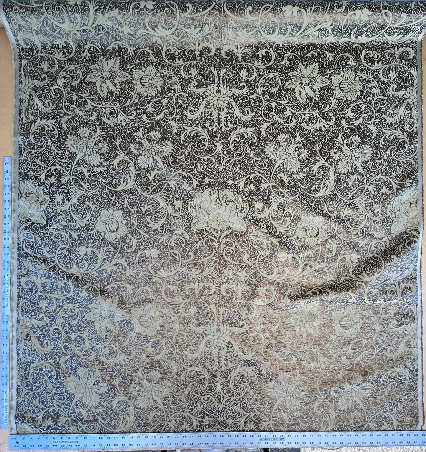 by yard Boboli Garden Silk Damask Italian Metallic Vanilla Gold MSRP USD 568/yard