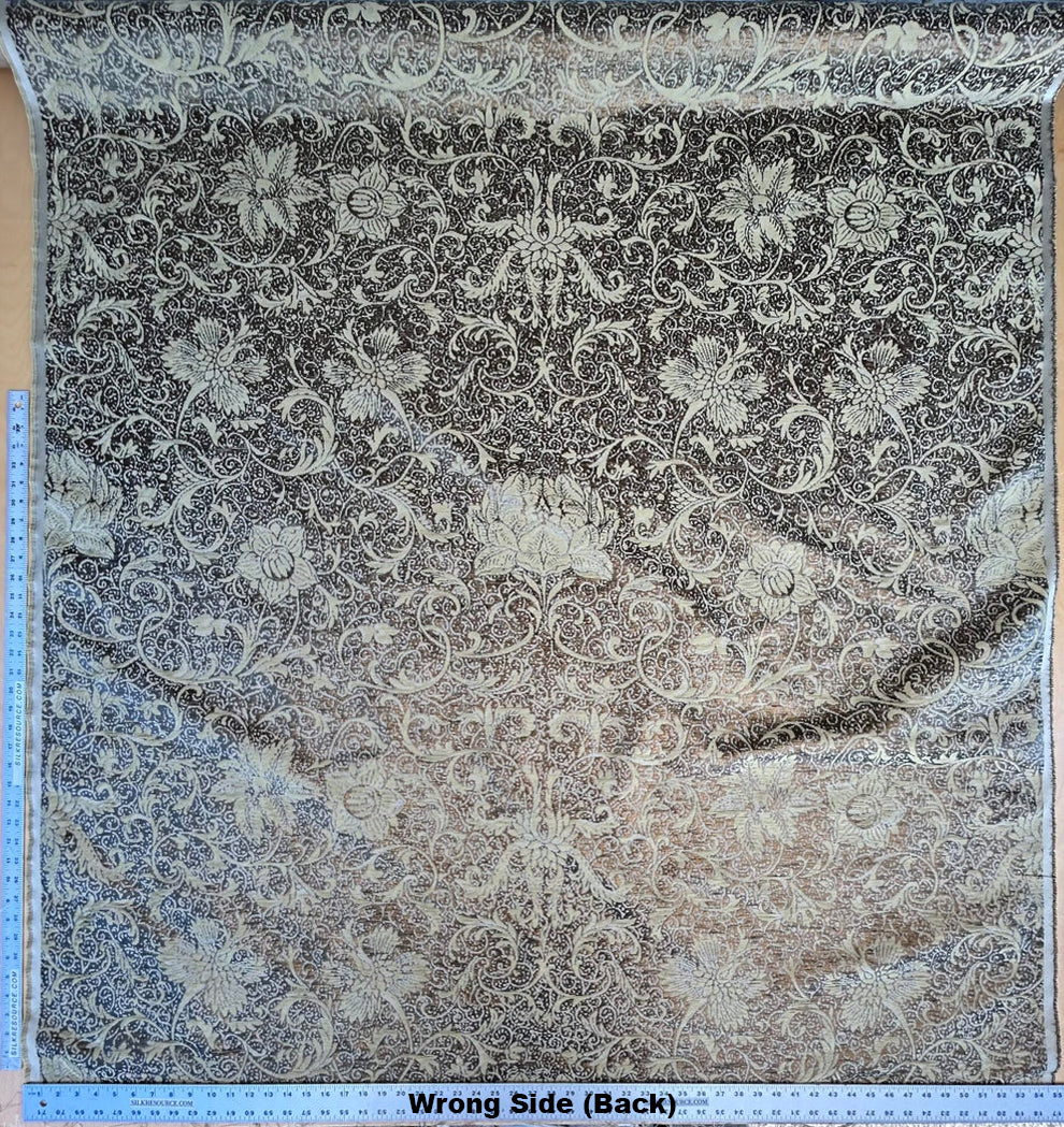 by yard Boboli Garden Silk Damask Italian Metallic Vanilla Cream White Gold MSRP USD 568/yard