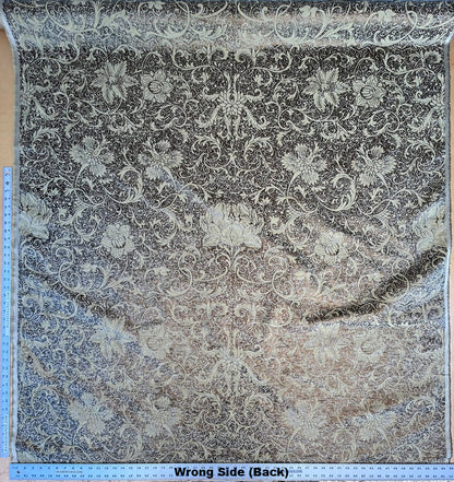by yard Boboli Garden Silk Damask Italian Metallic Vanilla Cream White Gold MSRP USD 568/yard