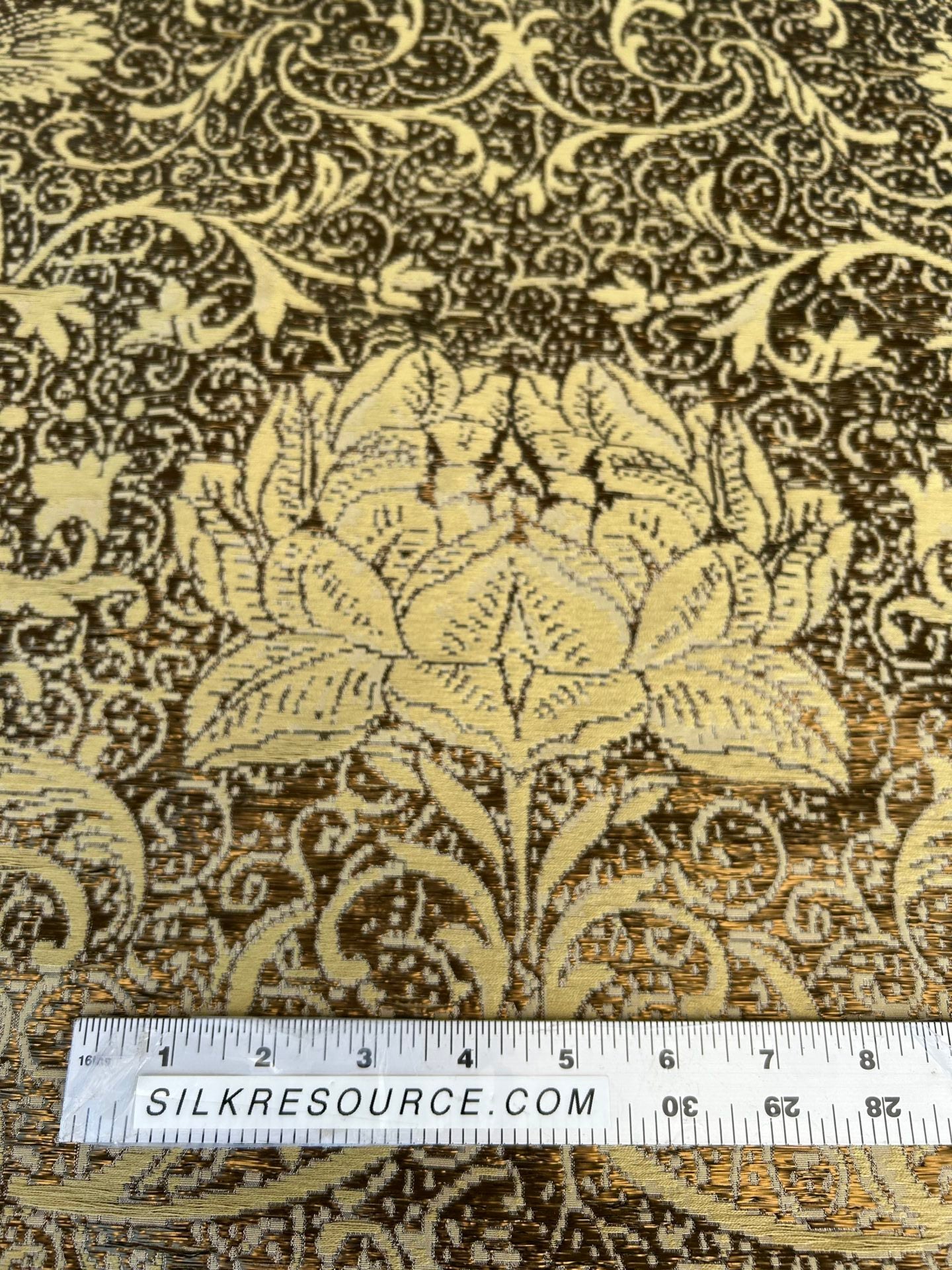 by yard Boboli Garden Silk Damask Italian Metallic Vanilla Gold MSRP USD 568/yard