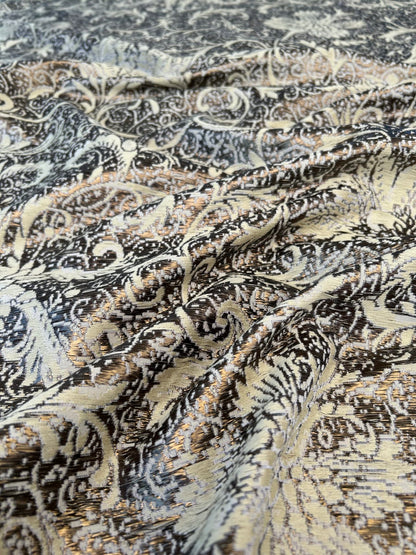 by yard Boboli Garden Silk Damask Italian Metallic Vanilla Gold MSRP USD 568/yard