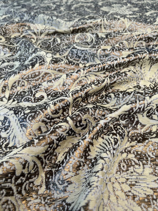 by yard Boboli Garden Silk Damask Italian Metallic Vanilla Gold MSRP USD 568/yard
