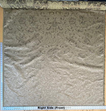 by yard Boboli Garden Silk Damask Italian Metallic Vanilla Cream White Gold MSRP USD 568/yard
