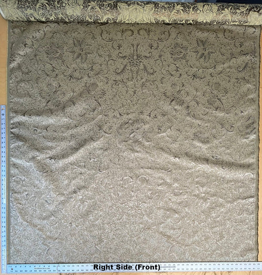 by yard Boboli Garden Silk Damask Italian Metallic Vanilla Cream White Gold MSRP USD 568/yard