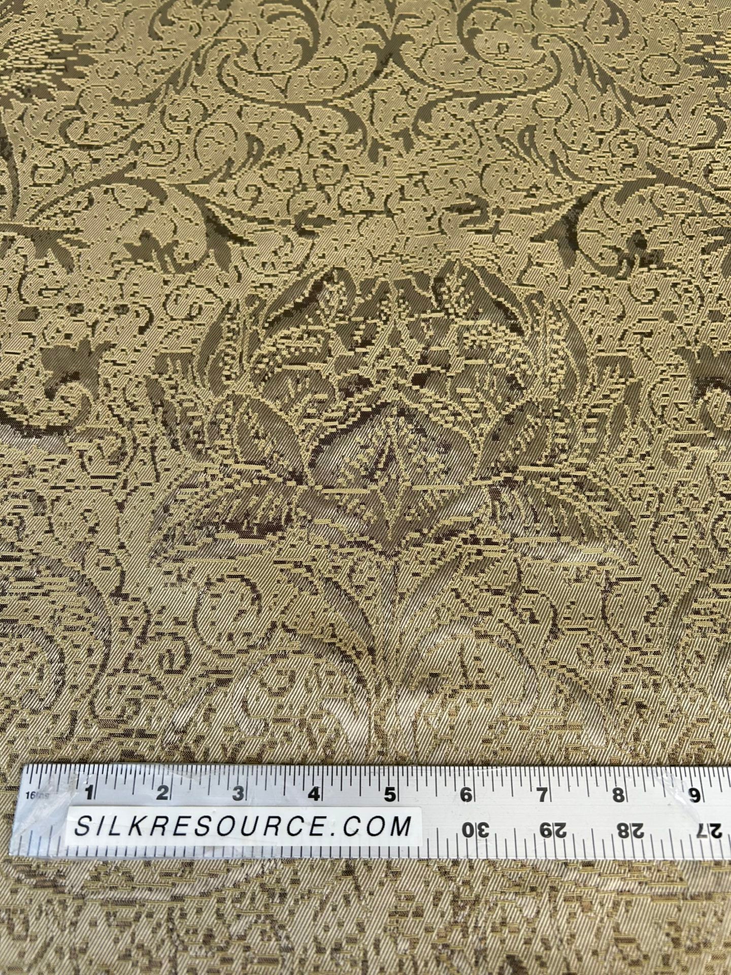 by yard Boboli Garden Silk Damask Italian Metallic Vanilla Gold MSRP USD 568/yard
