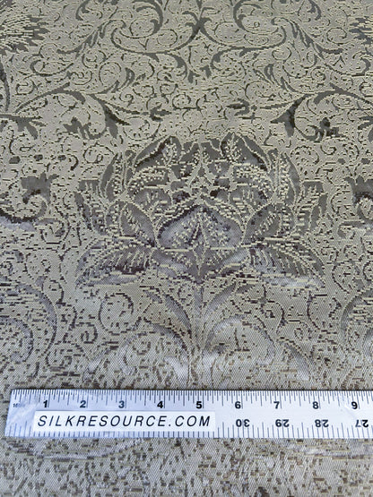 by yard Boboli Garden Silk Damask Italian Metallic Vanilla Cream White Gold MSRP USD 568/yard