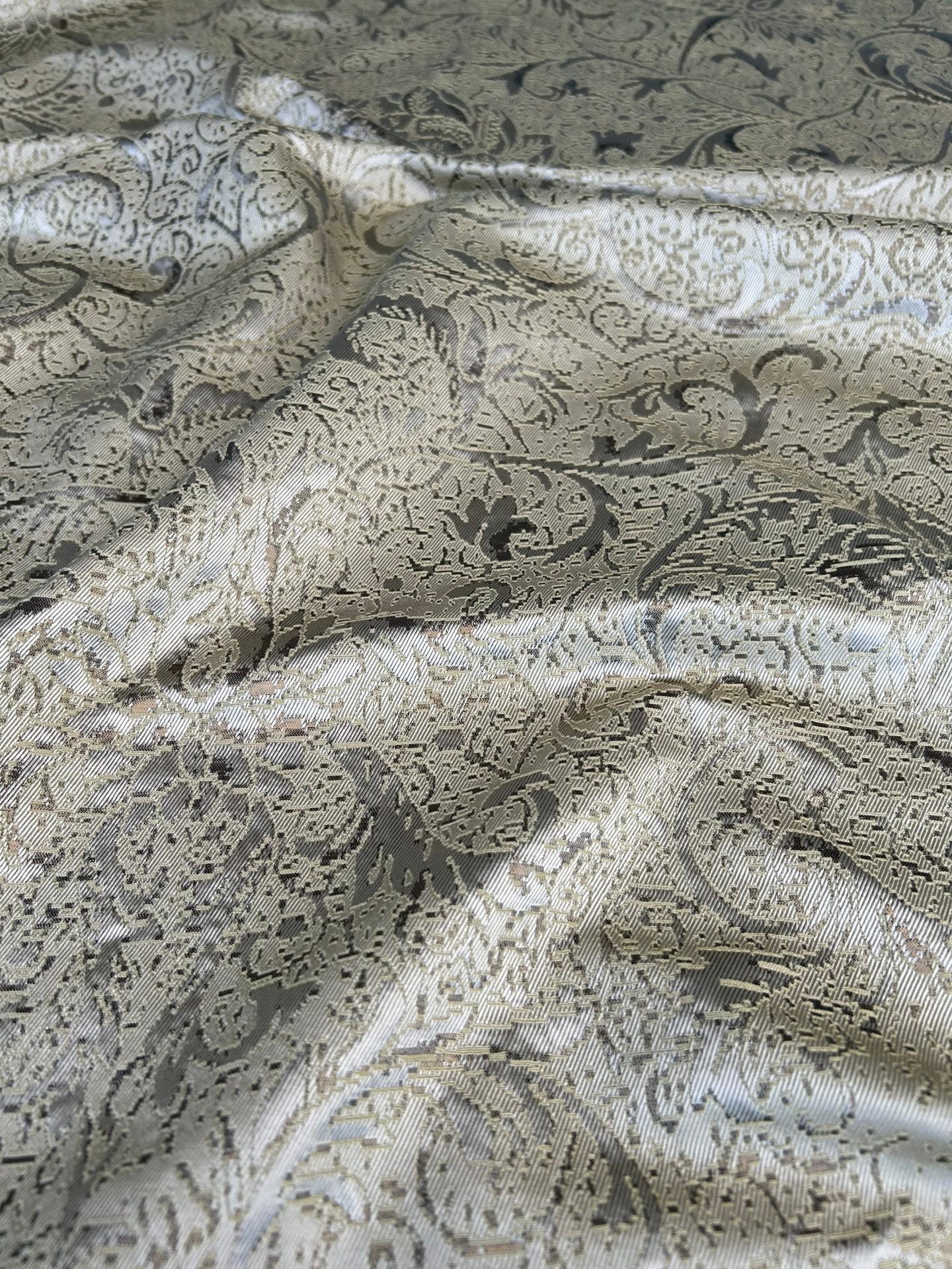 by yard Boboli Garden Silk Damask Italian Metallic Vanilla Gold MSRP USD 568/yard