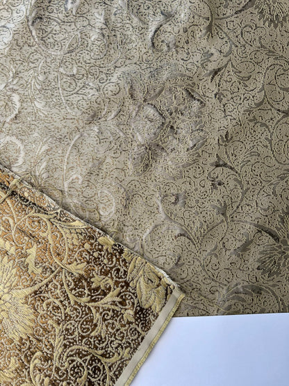 by yard Boboli Garden Silk Damask Italian Metallic Vanilla Gold MSRP USD 568/yard