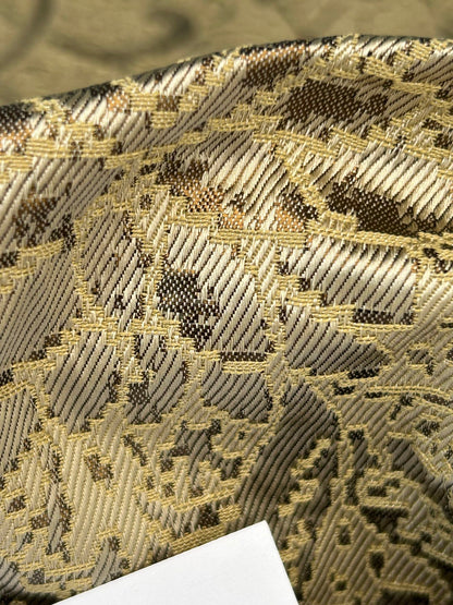 by yard Boboli Garden Silk Damask Italian Metallic Vanilla Gold MSRP USD 568/yard