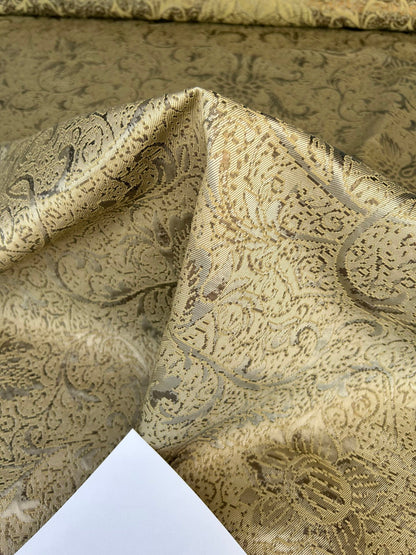 by yard Boboli Garden Silk Damask Italian Metallic Vanilla Gold MSRP USD 568/yard