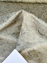 by yard Boboli Garden Silk Damask Italian Metallic Vanilla Cream White Gold MSRP USD 568/yard