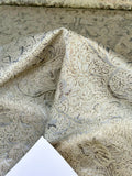 by yard Boboli Garden Silk Damask Italian Metallic Vanilla Cream White Gold MSRP USD 568/yard