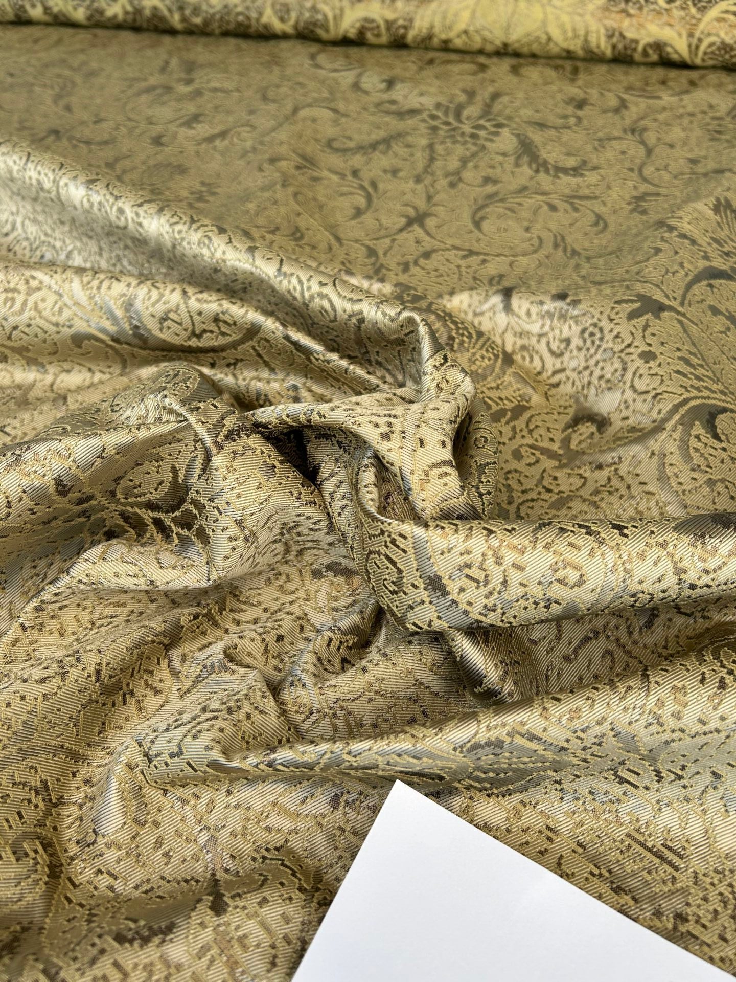 by yard Boboli Garden Silk Damask Italian Metallic Vanilla Gold MSRP USD 568/yard