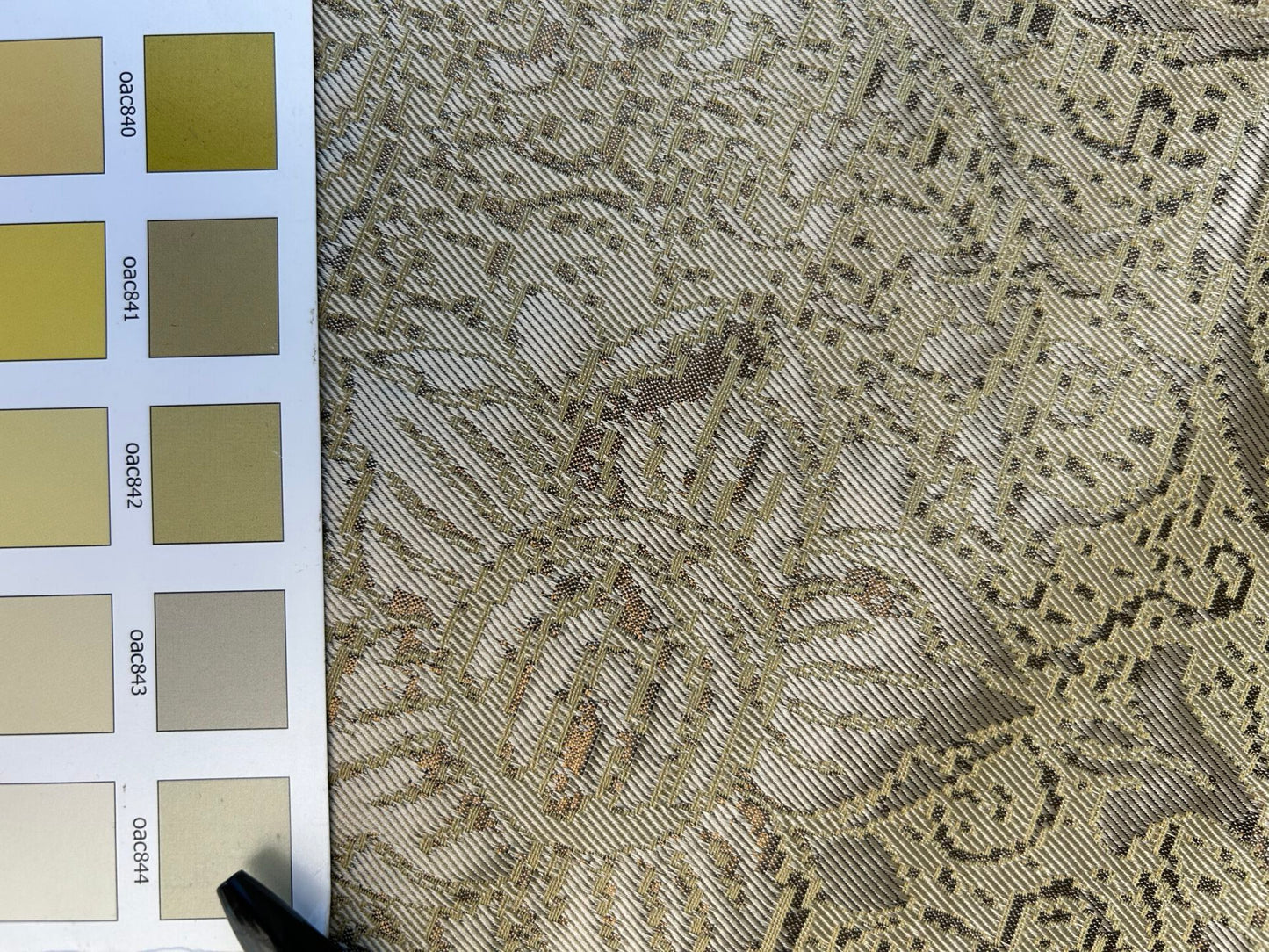 by yard Boboli Garden Silk Damask Italian Metallic Vanilla Gold MSRP USD 568/yard