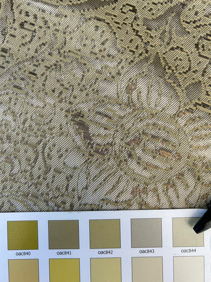 by yard Boboli Garden Silk Damask Italian Metallic Vanilla Cream White Gold MSRP USD 568/yard