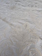 Lovelace Embroidery on Silk Faille Renaissance Damask Cameo Ivory White MSRP USD 413