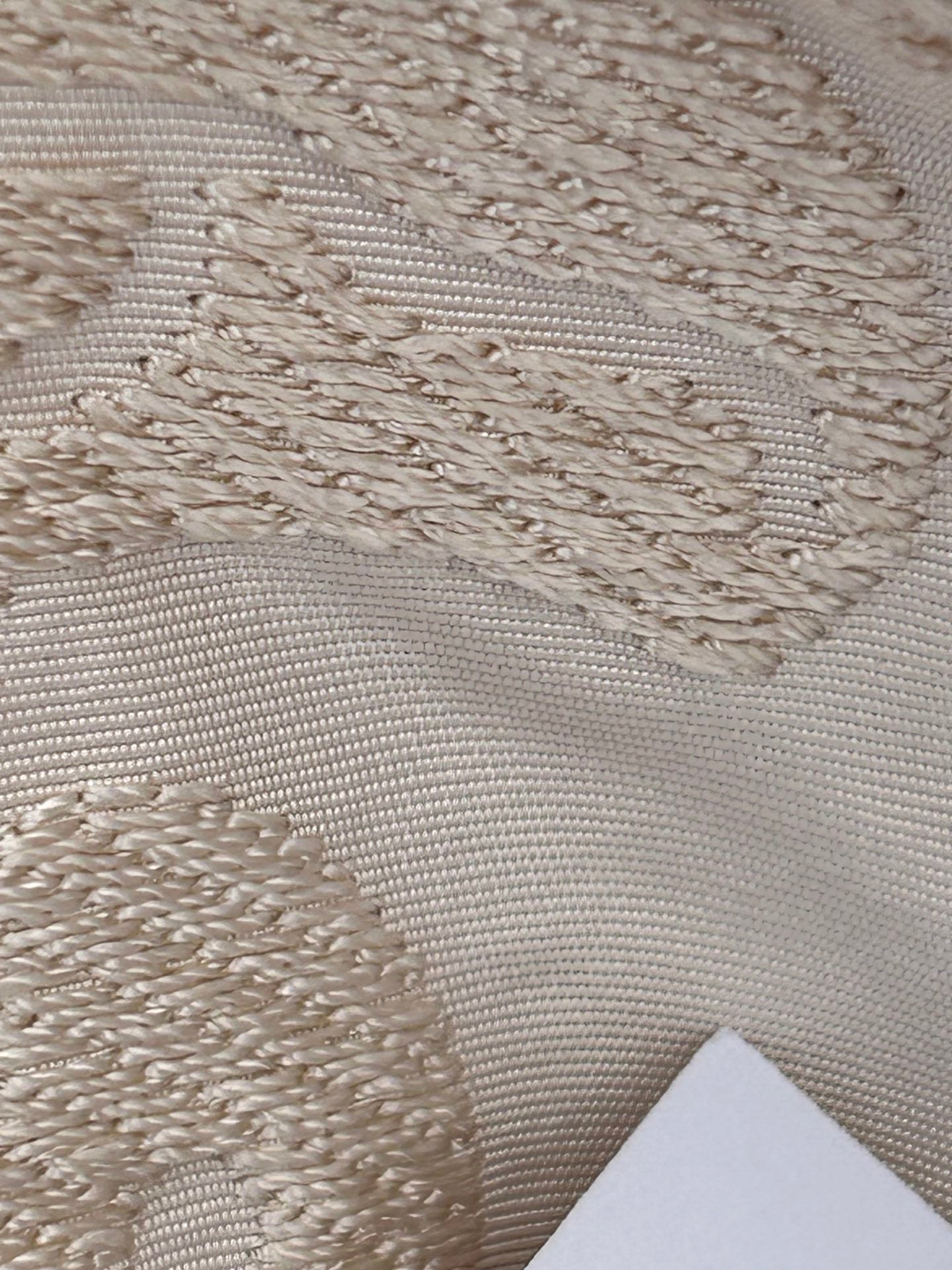 Lovelace Embroidery on Silk Faille Renaissance Damask Cameo Ivory White MSRP USD 413