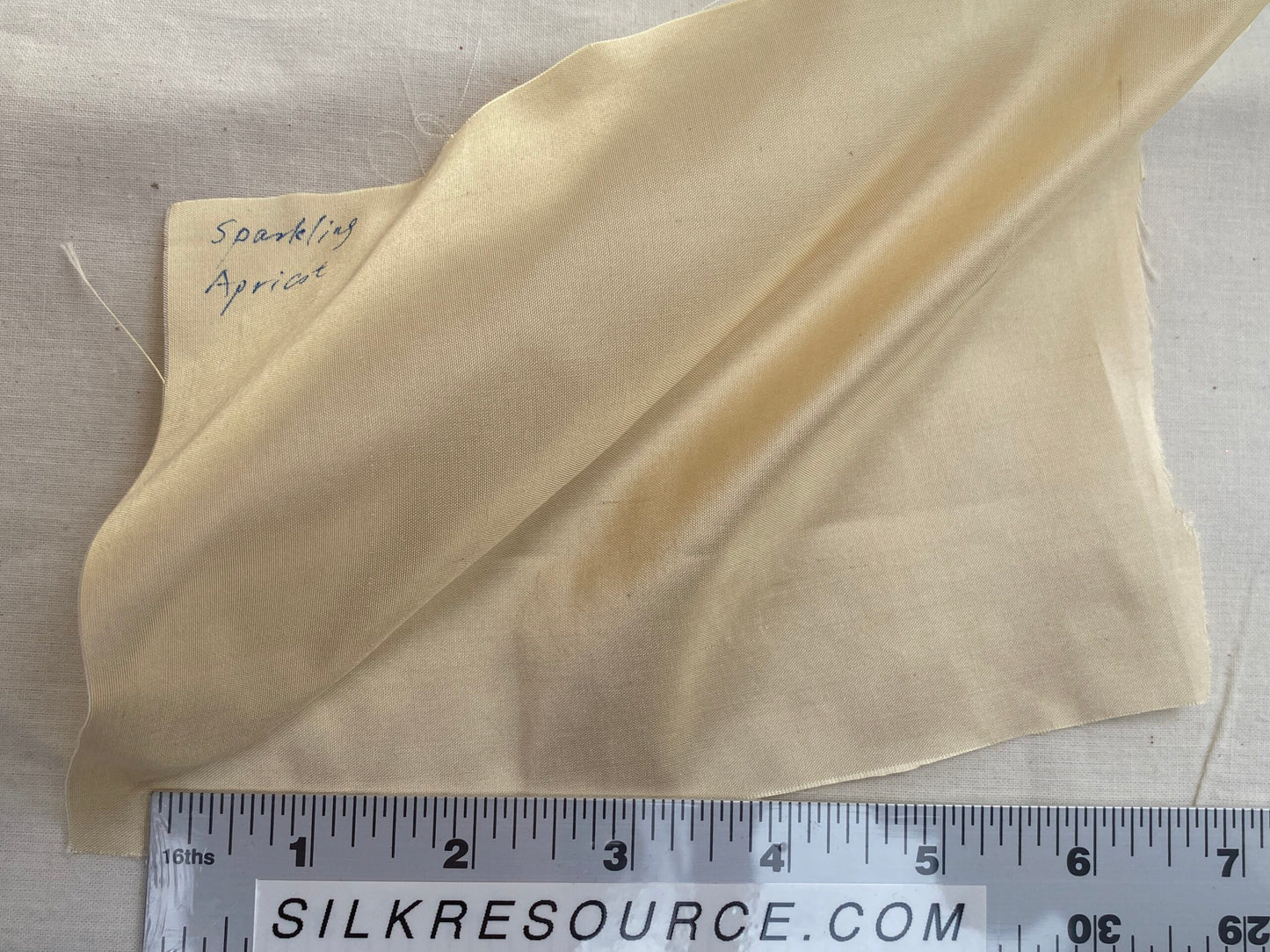 High end Shangri-la 100% Silk Dupionni Sparkling Apricot Pale Peach Radiance