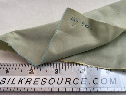 High end Shangri-la 100% Silk Dupionni Bay Green Radiance Pale Blue-Green