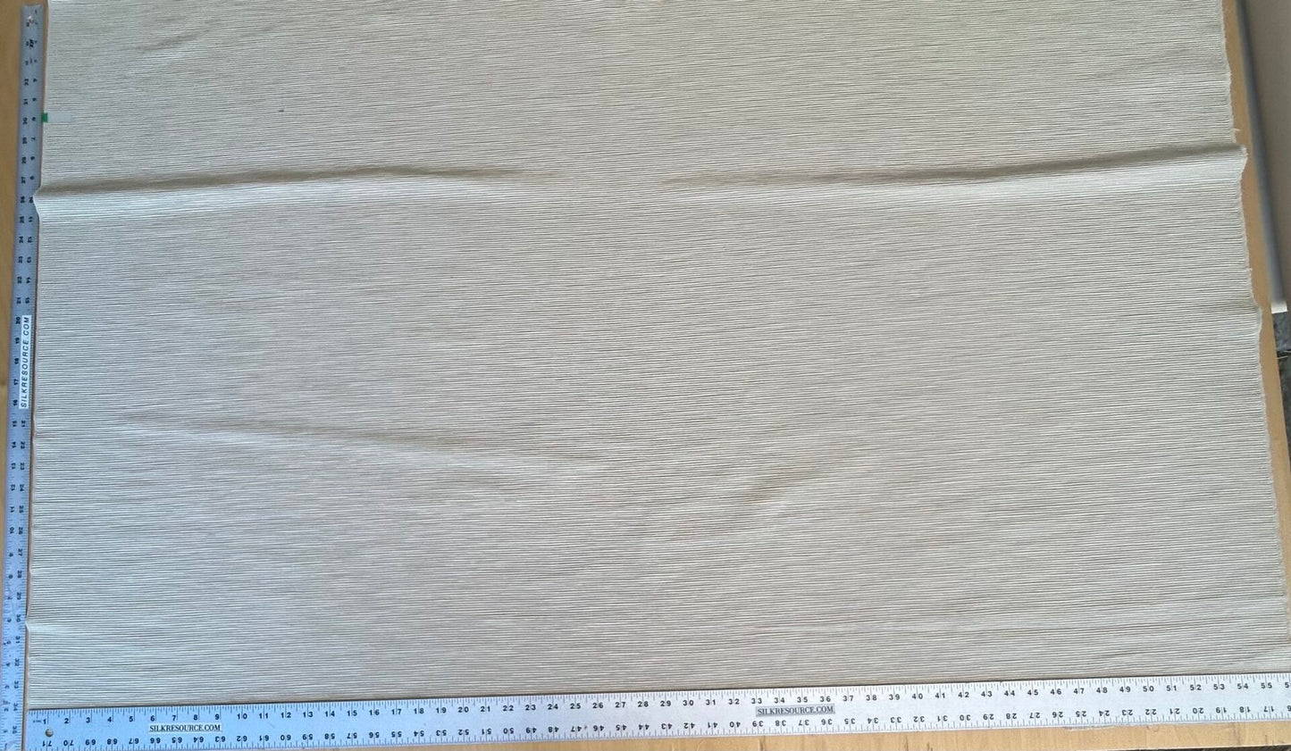 Tapestry Silk Ottoman Wide Ribbed Champagne White MSRP USD 600+/Yard