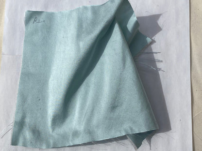 High end Shangri-la 100% Silk Dupionni Rain Blue Radiance Pale Blue MSRP USD 184/Y