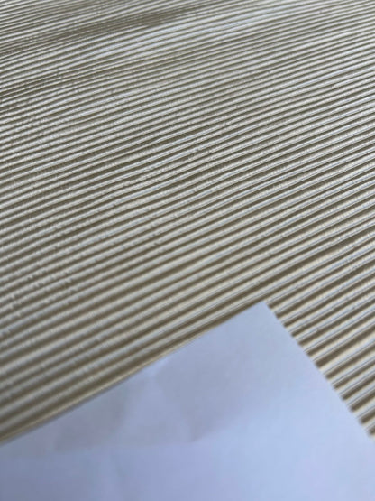 Tapestry Silk Ottoman Wide Ribbed Champagne White MSRP USD 600+/Yard