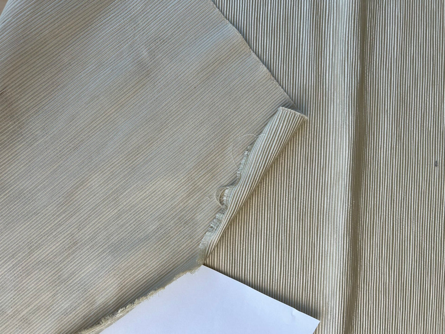 Tapestry Silk Ottoman Wide Ribbed Champagne White MSRP USD 600+/Yard