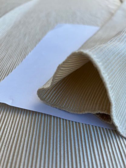 Tapestry Silk Ottoman Wide Ribbed Champagne White MSRP USD 600+/Yard