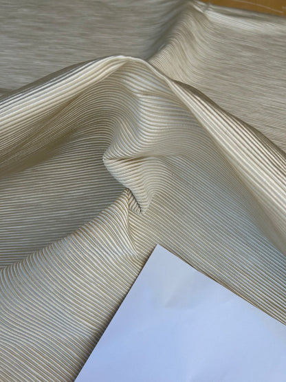 Tapestry Silk Ottoman Wide Ribbed Champagne White MSRP USD 600+/Yard