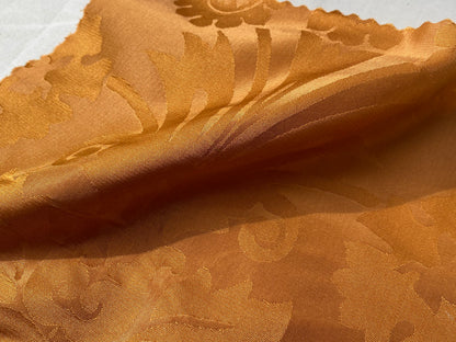 Simple Greek Damask 100% Silk Sunset Red Gold Rose